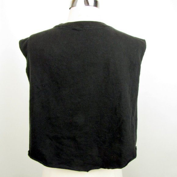 Skull Pirate Cropped Sleeveless Tee Shirt SZ XL - Picture 3 of 6